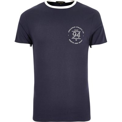 Navy ringer t-shirt